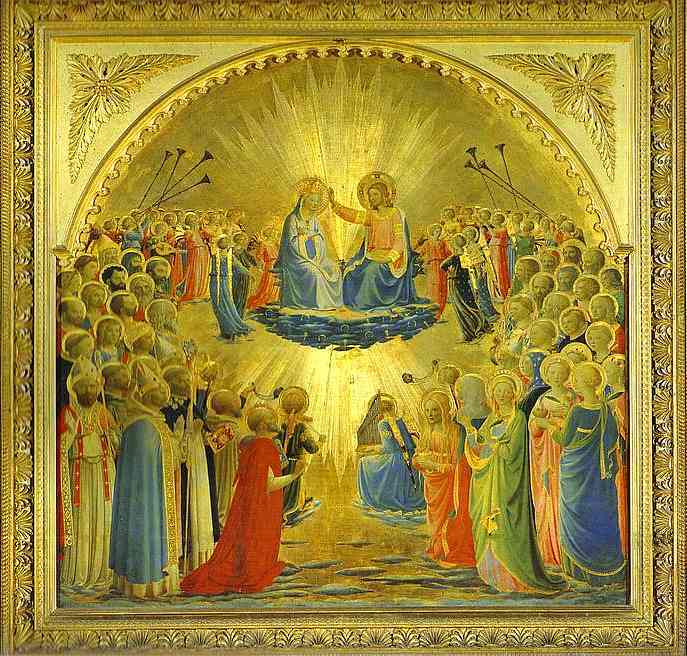 Fra Angelico, Le couronnement de la Vierge, 1434, galerie de l'Uffizi, Florence