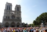 Le parvis de Notre-Dame de Paris le 26 juin 2010